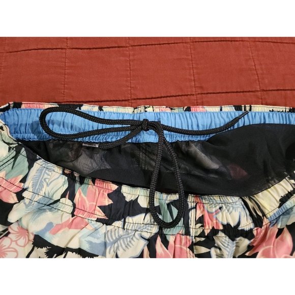 Nat Nast Cabana Collection Large Blue Floral Swim Trunks Hawaiian Shorts Size L - Picture 3 of 6